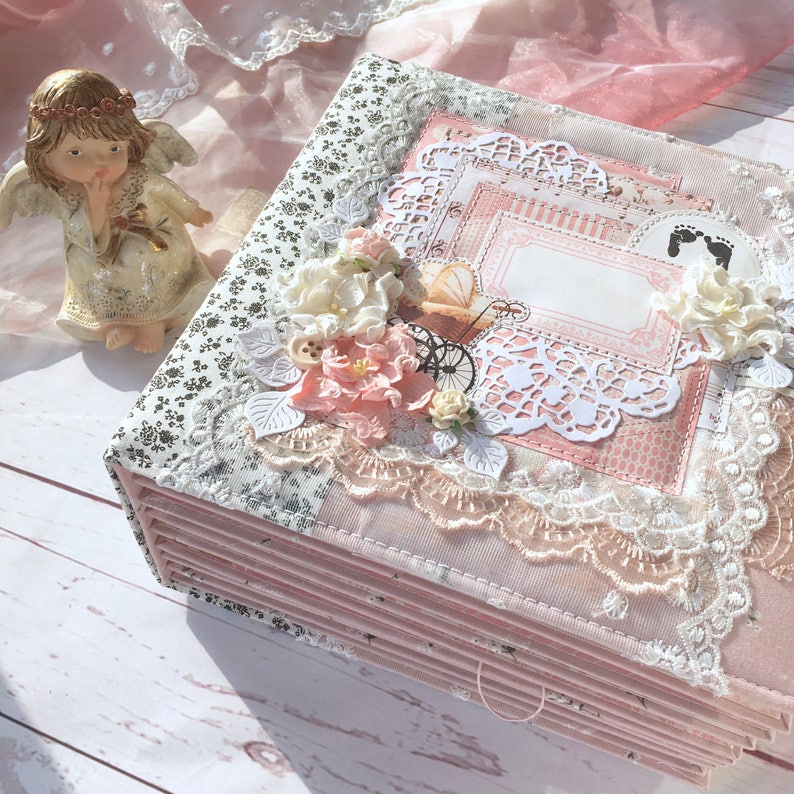 Baby Girl Photo Album First Year Scrapbook Album Memory Etsy