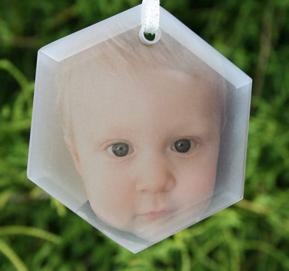 Glass Photo Hanging Decorations Etsy UK