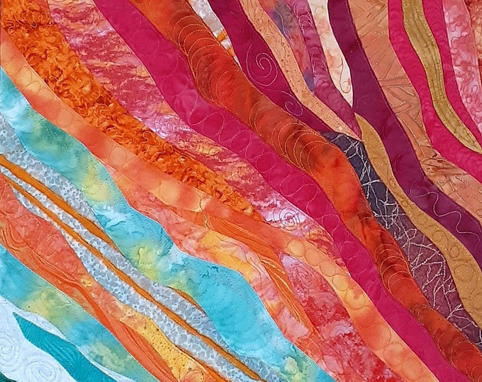 Quilt for Sale ART QUILT Abstract Wall ART Wall Decor Quilted Wall