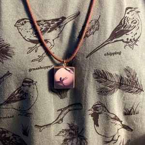 Hooded Oriole: Repurposed Skateboard Adjustable Necklace