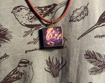 Brewer's Sparrow: Repurposed Skateboard Adjustable Necklace