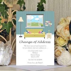 Change of Address Personalised Notecards