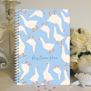 Personalised A5 Notebook Notepad Wirebound Softbacked Goose/Duck Design