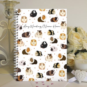 Personalised A5 Notebook Notepad Softbacked Wirebound Guinea Pig Themed