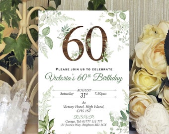 Personalised Birthday Invitations, 40th, 50th, 60th 70th, 80th, 90th, 100th