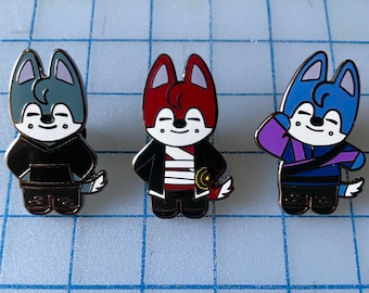 Stray Kids Wolf Chan Enamel Pin Set