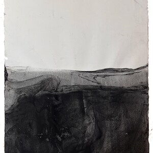 Landscape Drawing,Black and White Paint, Large Size, landscape and Nature Paint, Original Art Ready to Hang , Unique Art,  Abstract Artwork