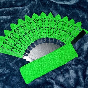 Leaf Crochet Hand Fan