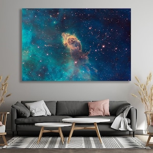 Space Canvas Wall Print Nebula Canvas Modern Galaxy Wall Art Extra Large Wall Art Decor Canvas For Him For Her Gift