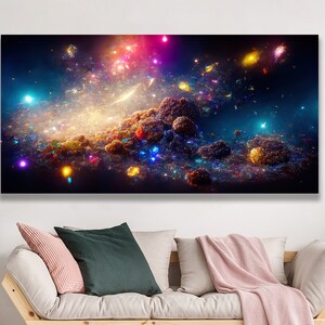 Space Canvas Art Wall Art Cosmic Galaxy Canvas & Art Extra Large Astronomy Stars Canvas Science NASA Wall Print