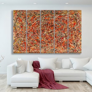 Abstract Jackson Pollock Canvas Reproduction Painting Print & Wall Art Canvas Modern Design Decor home Wall decor room