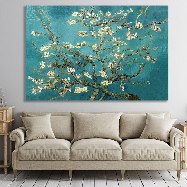 Canvas Almond Blossom - Vincent van Gogh & Reproduction Canvas and Poster Print Wall Art Van Gogh Print Canvas Decor home