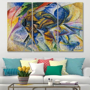 Dynamism of a Cyclist by Umberto Boccioni & Fine Art Print, Expressionist Wall Art, Colorful Wall Décor, Abstract Painting, Modern Artwork