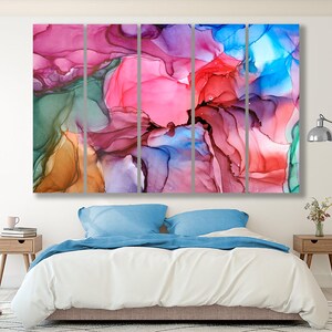 Bunter Marmor Leinwand Abstrakt Modern Office Home Wanddekoration Extra Große Wand Kunst Leinwand Marmor Wand Kunst Dekor Leinwanddruck
