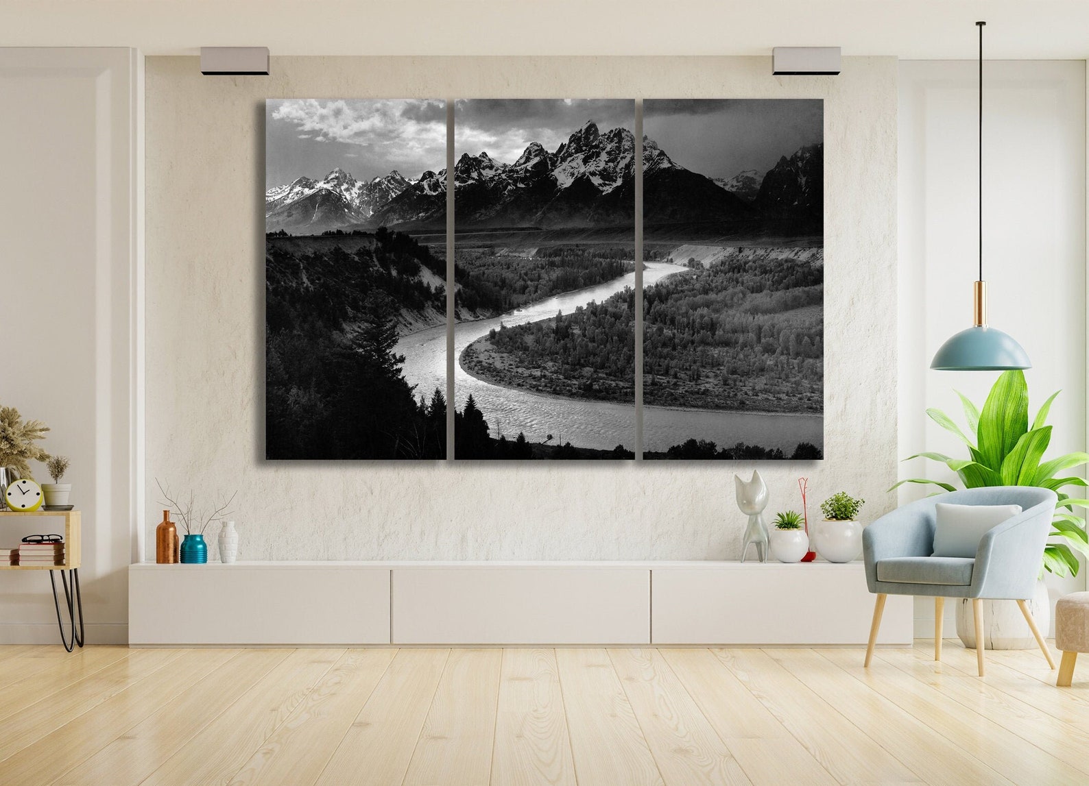 Canvas Ansel Adams Wall Art & Grand Teton Snake River Art - Etsy