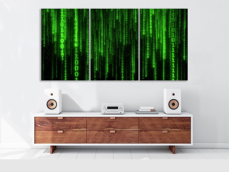 Matrix Binary Code Canvas Print: Computer Science Wall Art - Etsy