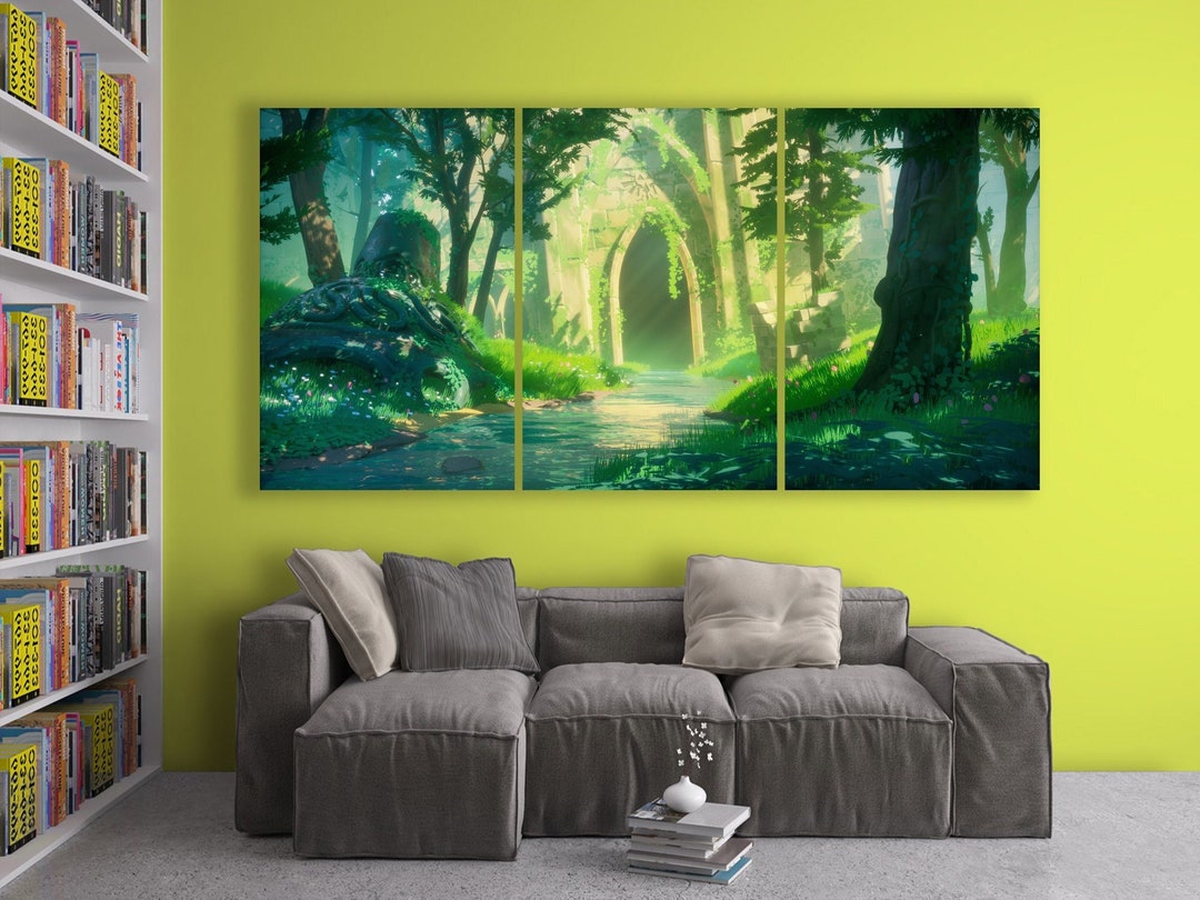 Wallmaster Zelda Forest and Dungeon Canvas & Wall Art Print Legend of Zelda Tears ...