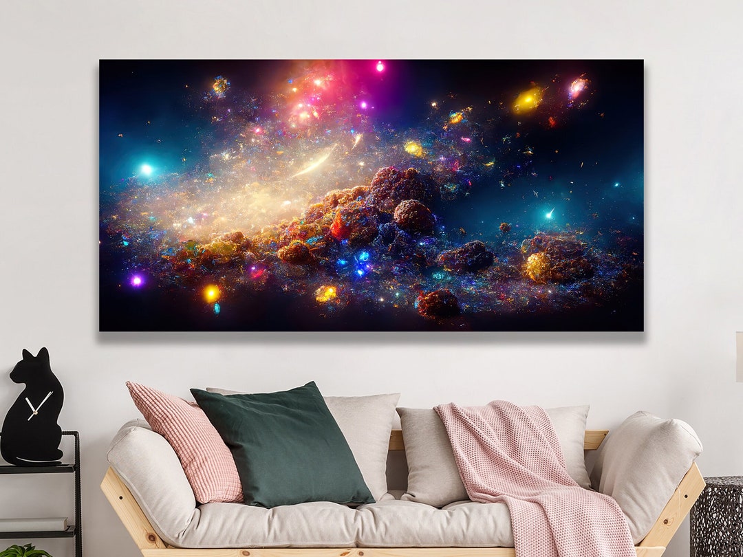 Space Canvas Art Wall Art Cosmic Galaxy Canvas & Art Extra Large ...