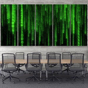 Matrix Binary Code Canvas Print: Computer Science Wall Art - Etsy