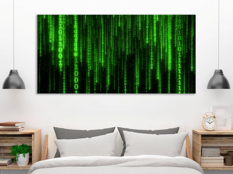 Matrix Binary Code Canvas Print: Computer Science Wall Art - Etsy