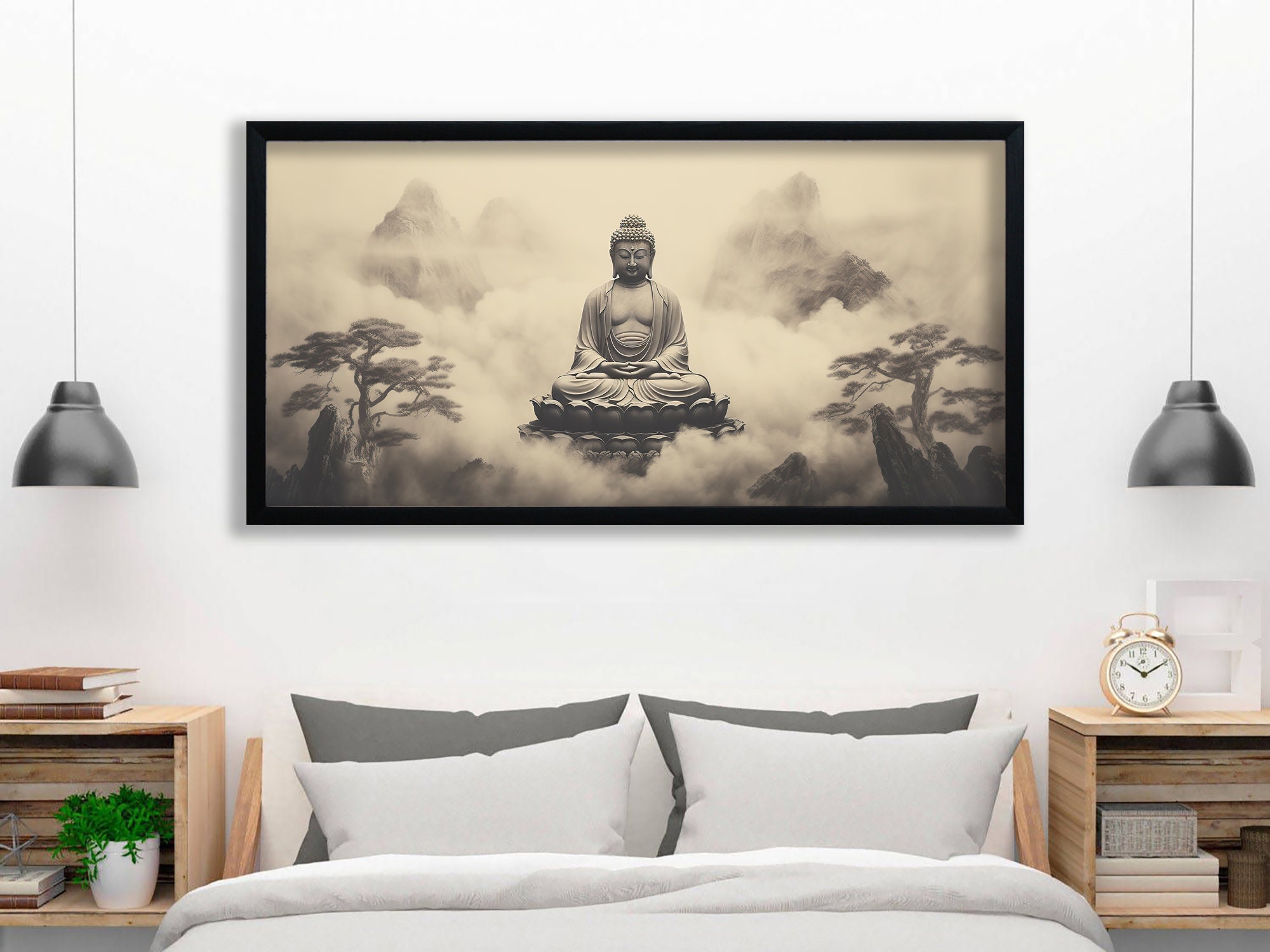 Extra Large Buddha Canvas Print, Asian Spiritual Wall Art - Etsy