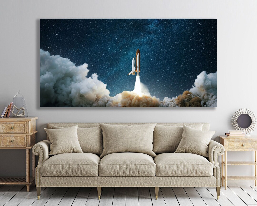 Nasa Space Shuttle Print & Canvas Rocket Wall Art Uwall Decor Home - Etsy