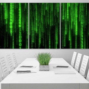Matrix Binary Code Canvas Print: Computer Science Wall Art - Etsy