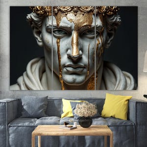 Greek Canvas Abstract Greek Sculpture Wall Art Print Decor Extra Large Framed Canvas Wall Art