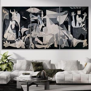 Canvas Home Wall Decor Guernica by Picasso & Wall art decor Pablo Picasso Reproduction print Decor office Canvas art print Picasso wall art