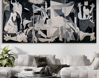 Canvas Home Wall Decor Guernica by Picasso & Wall art decor Pablo Picasso Reproduction print Decor office Canvas art print Picasso wall art