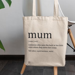 Mum Definition Tote Bag / Mothers Day Gift, Mum Birthday Gift, Mum Gifts, Best Mum, Special Mum Gift image 2