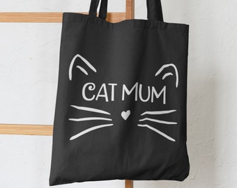 Cat Mum Tote Bag / Cat Lovers Bag, Shopper Bag, Cat Mum Gift, Cute Gifts, Tote Bags For Women, Bag Design