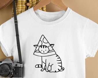 Pizza Cat TShirt / Pizza Lovers, Food Lovers, Funny Cat Shirt, Cat Owner Gift, Foodie