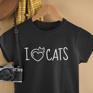 I Love Cats TShirt / Crazy Cat Lady Shirt, Gift for Best Friend, T-Shirt For Her, Cat Lover Gifts, Unique Tee Unisex