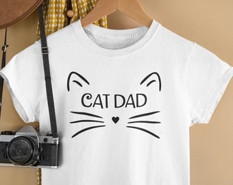 T-shirt kat vader / ouder kat, beste kat vader T-shirt VK, vaderdagshirt, cadeaus voor hem, vriend T-shirt cadeau-ideeën