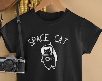 Space Cat TShirt / Space Lovers, Cats In Space, Astronomy Lovers, Outer Space, Rocket, Quirky Shirt