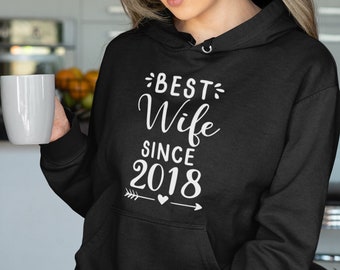 Best Wife Since Hoodie | Custom Hoodie, Personalised Gifts, Wifey, For Wife, For Her