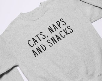 cats naps and snacks jumper