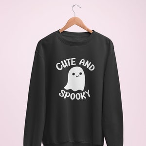 Cute And Spooky Jumper / Cute Halloween Jumper, Ghost Sweater, Halloween Ghost, Spooky Halloween Sweatshirt, Cute Pullover