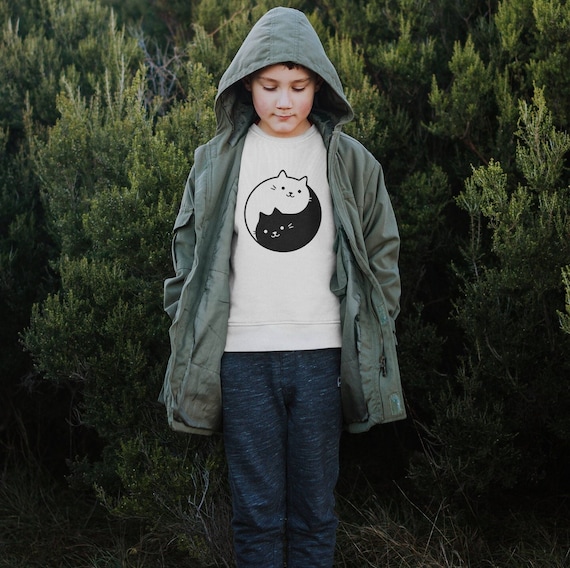 cat yin yang sweatshirt