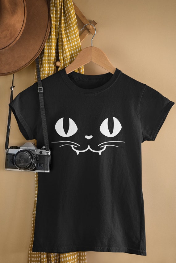 Black Cat Halloween Shirt Vampire 