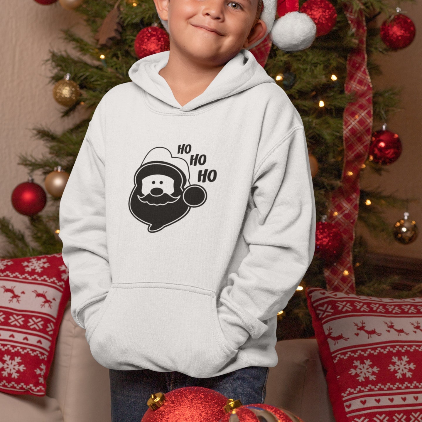 KIDS Santa Hoodie Ho Ho Ho Christmas Hoodie for Kids Santa Gift Kids Clothing Etsy Canada