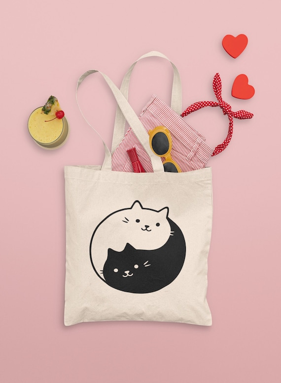 Snuggly Cats Organic Cotton Tote Bag • Booba Prints