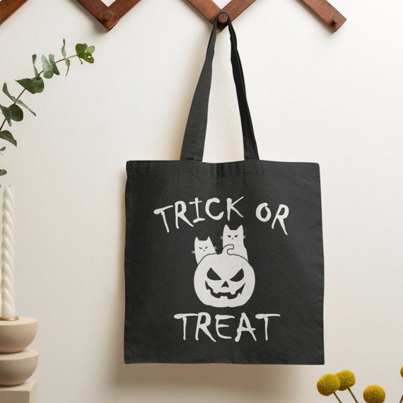 Trick-or-treat Tote Bag / Trick or Treat Halloween Bag - Etsy UK