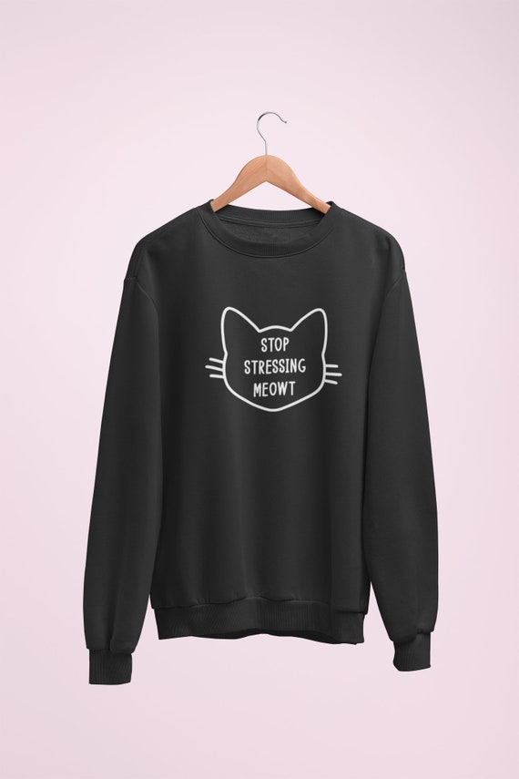Sweatshirt with cat design cheap