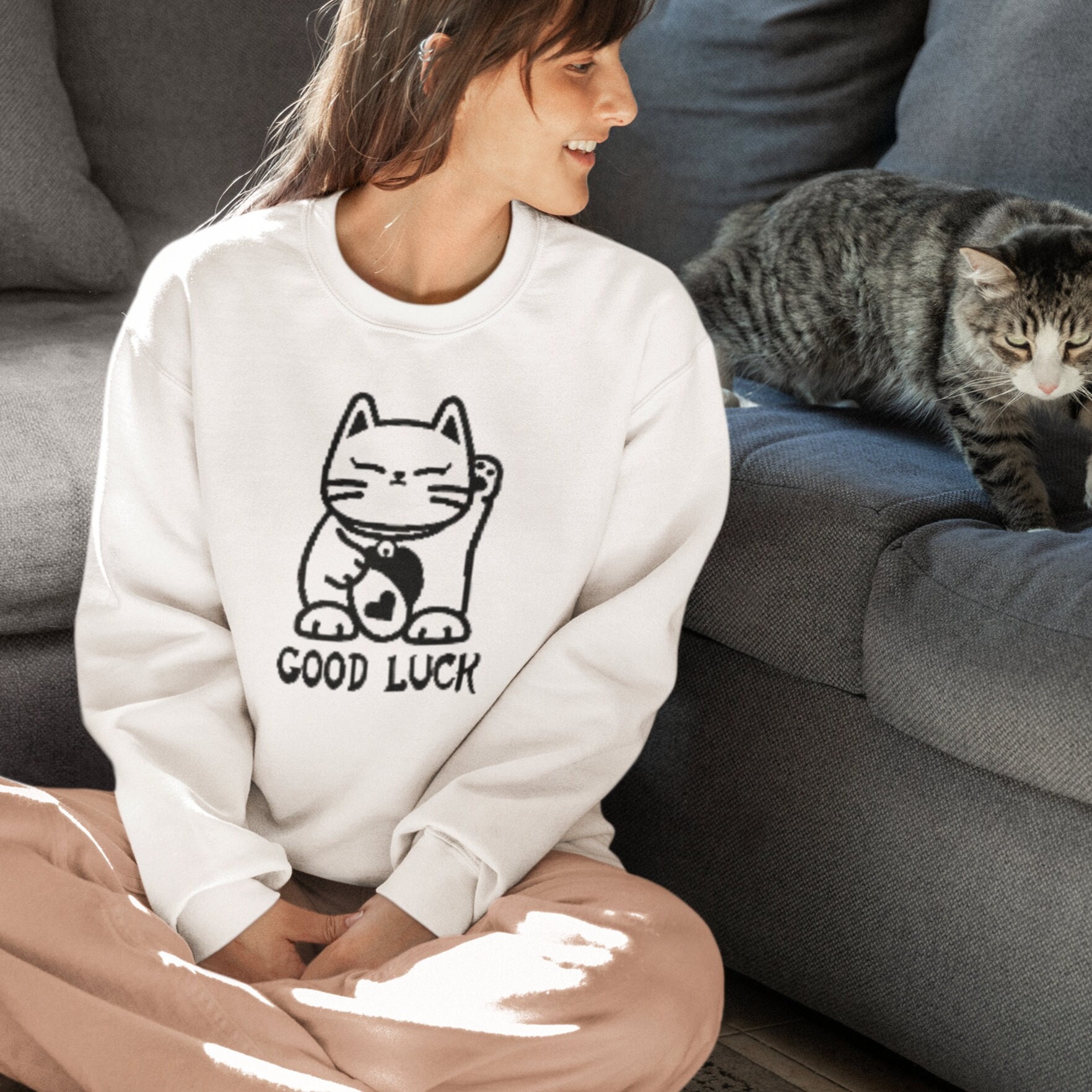 Lucky on sale cat sweater