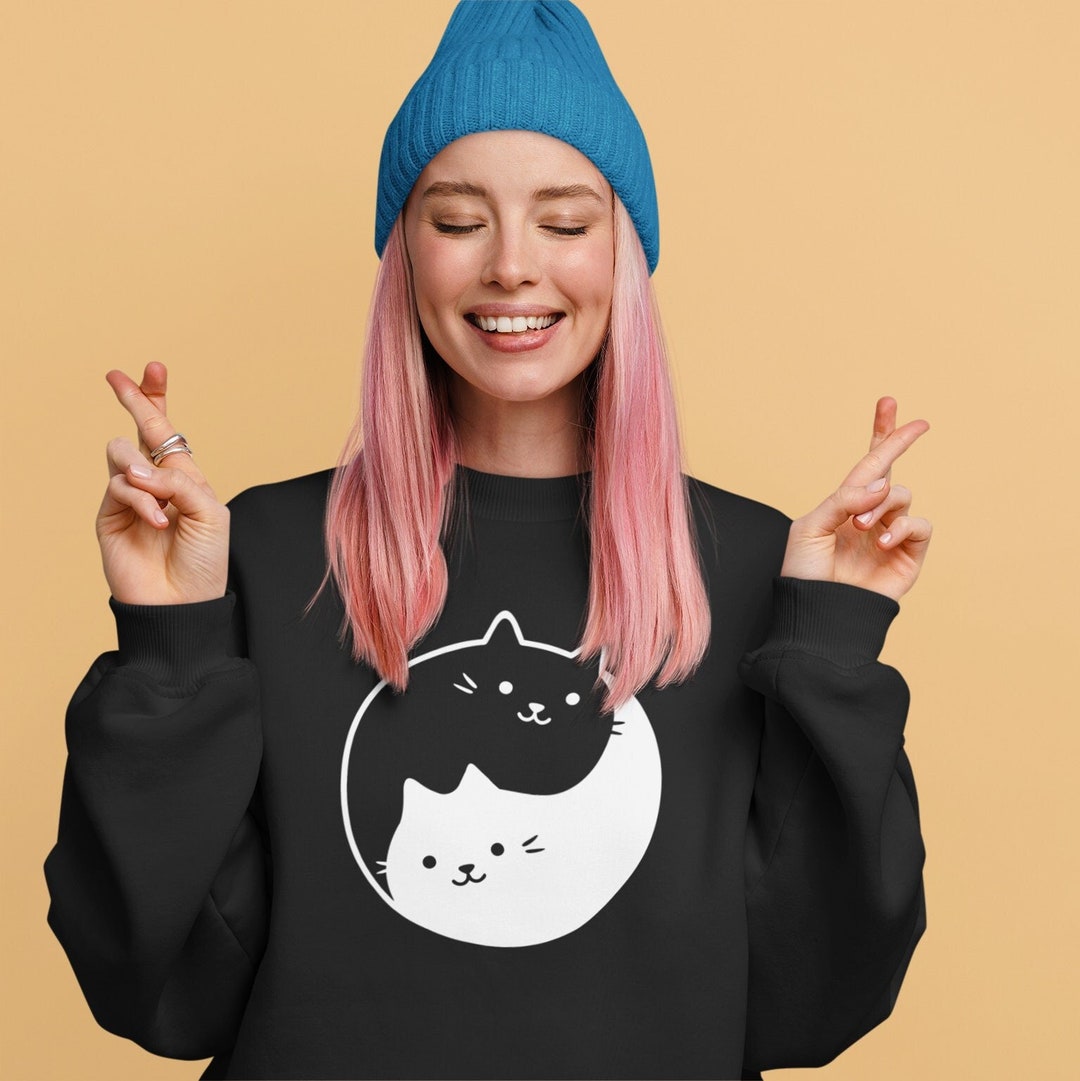 Yin & Yang Cats Knit Sweater