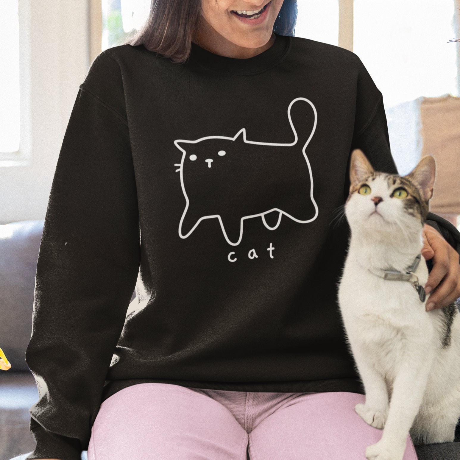 Cat hair cheap sweater etsy