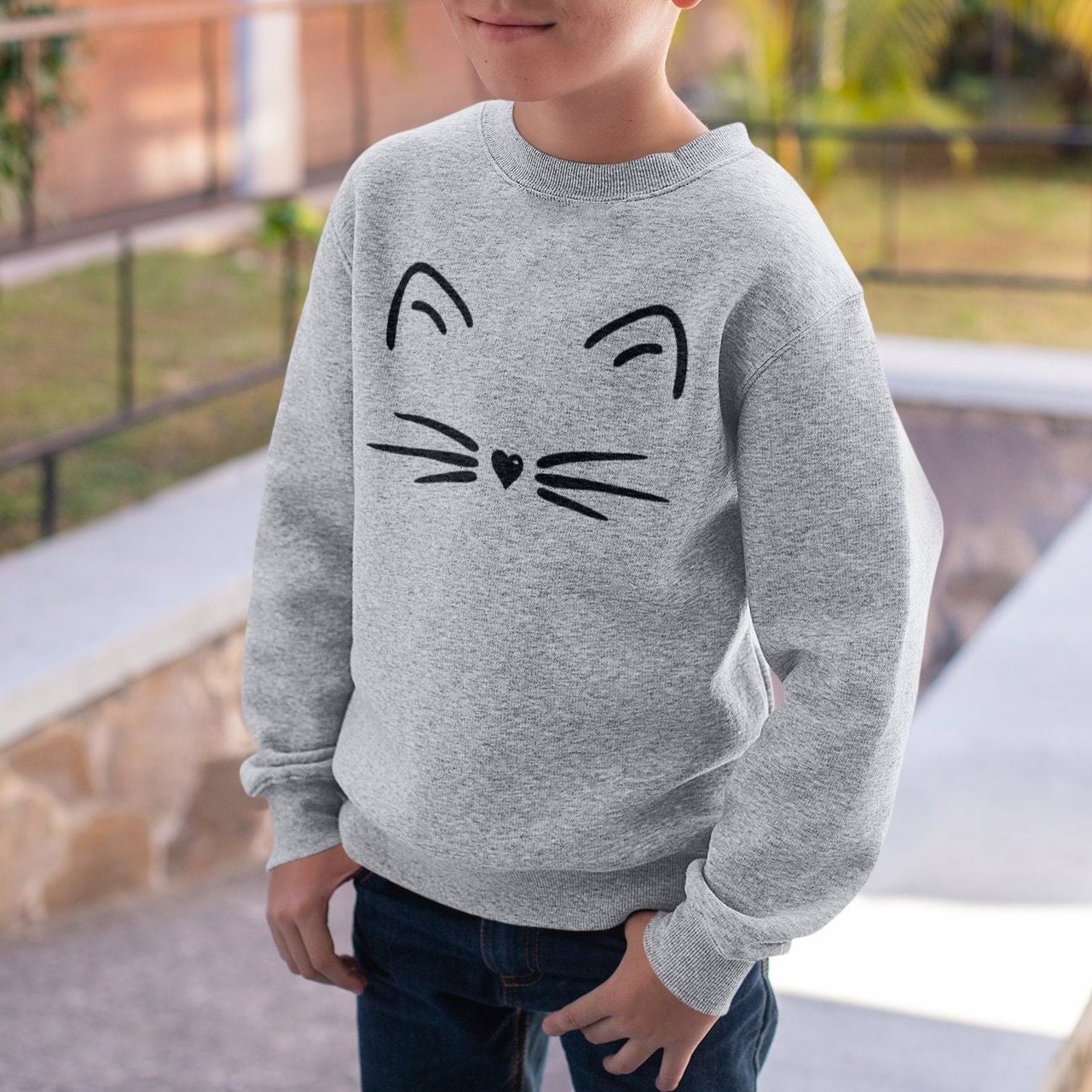 Kids Cat Ears Sweater Kids Cat Ears Sweatshirt Cute Kids