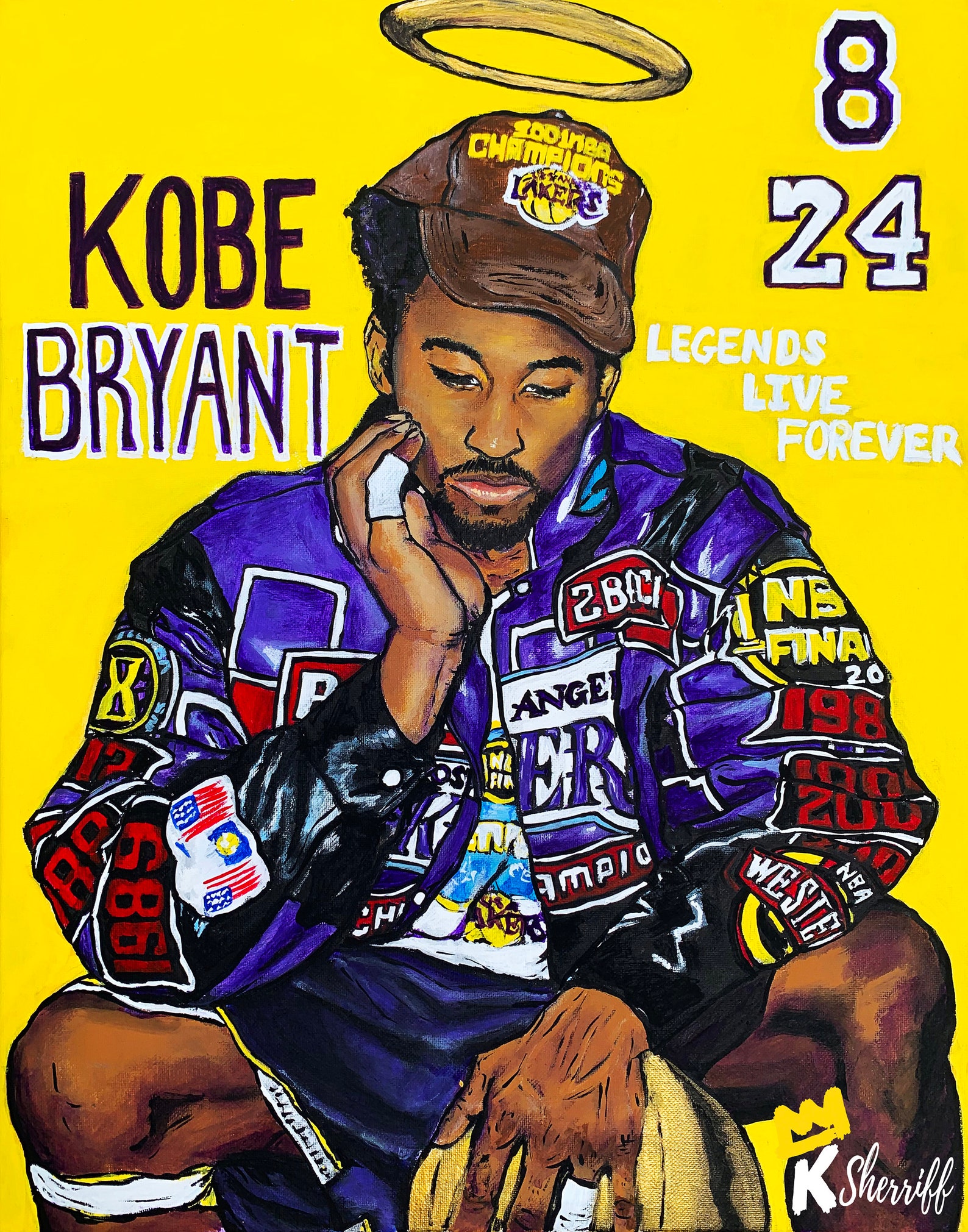 Original Art Print Kobe Bryant Artwork Etsy